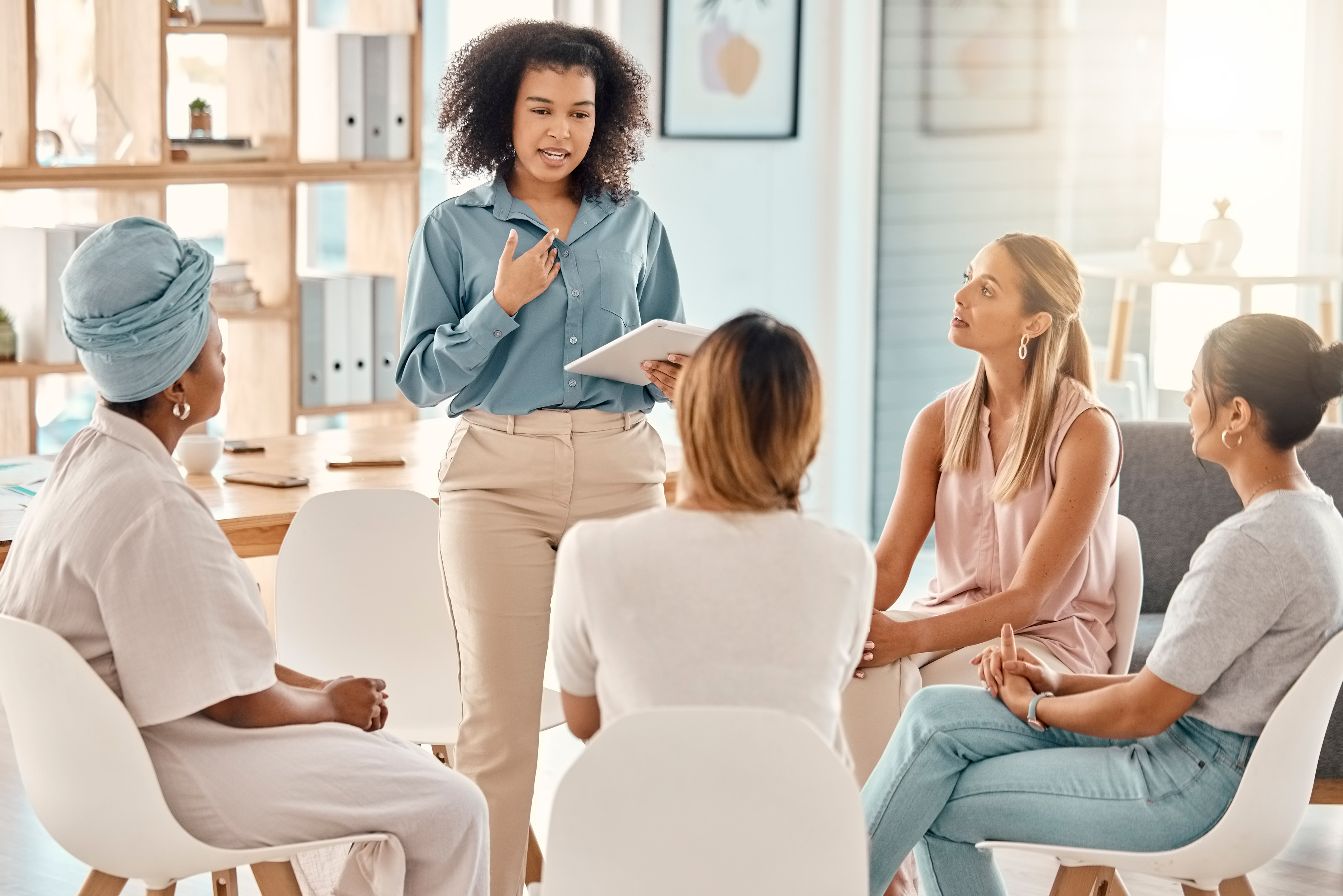 A supportive, collaborative wellness session